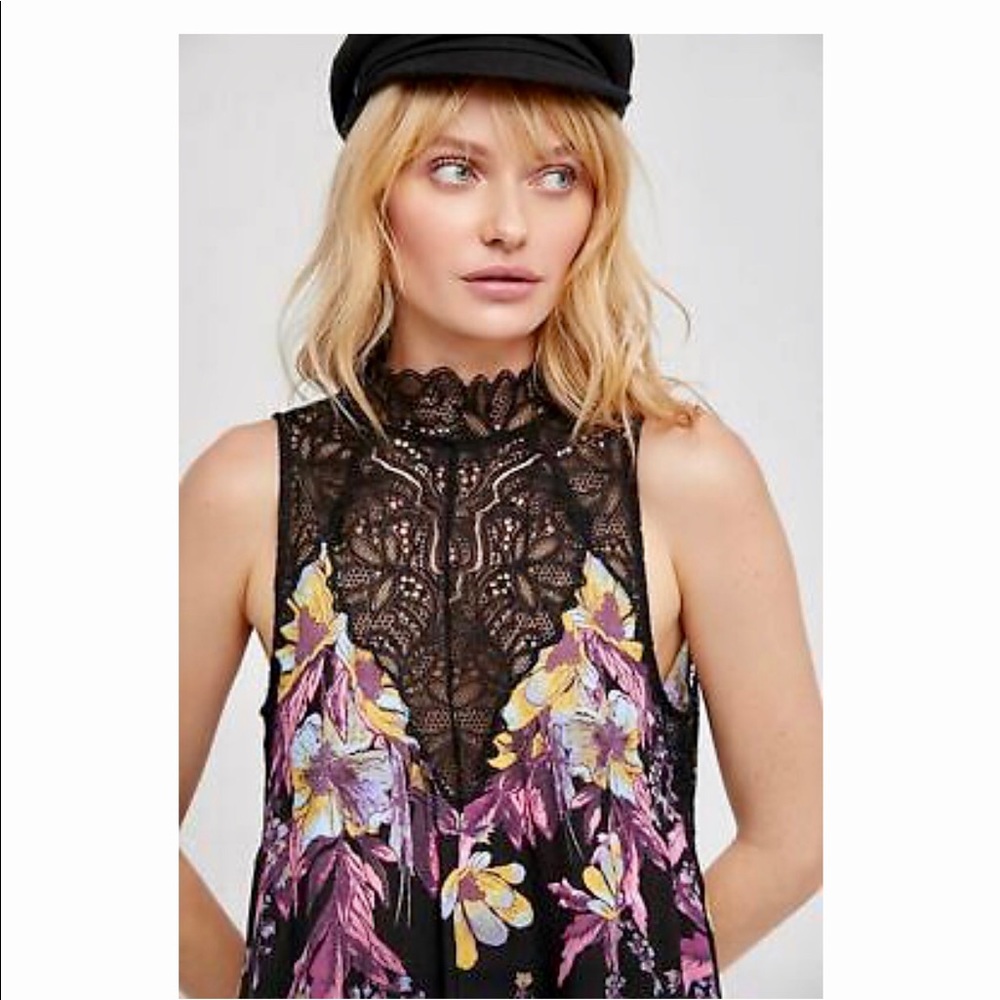 NWT  Free People  Onyx Floral Dress - Picture 2 of 5